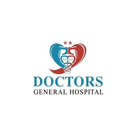 Logo Design For Doctors General Hospital Professional Typography For