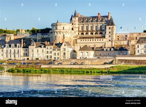 Chateau d`Amboise, France. This royal castle is located in Amboise in ...