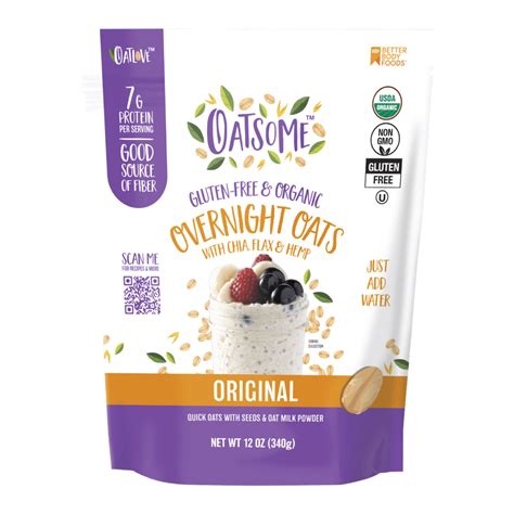 Oatsome Organic Overnight Oats BetterBody Foods