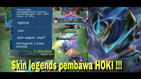 Review Skin Legends Gusion Cosmic Gleam Langsung Test Solo Rank YouTube