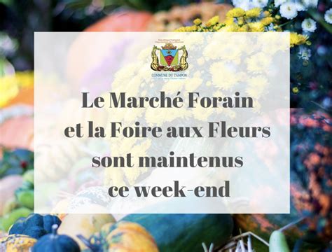 Infos pratiques sur le maintien du Marché forain du Tampon et de la