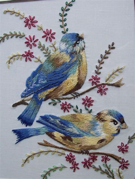 Pin By Donna Harris On Birds Stitched Birds Embroidery Designs