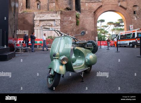 Vespa used in the famous scenes of the movie "Roman Holiday" with ...