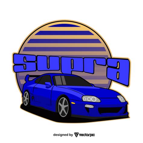 blue supra car