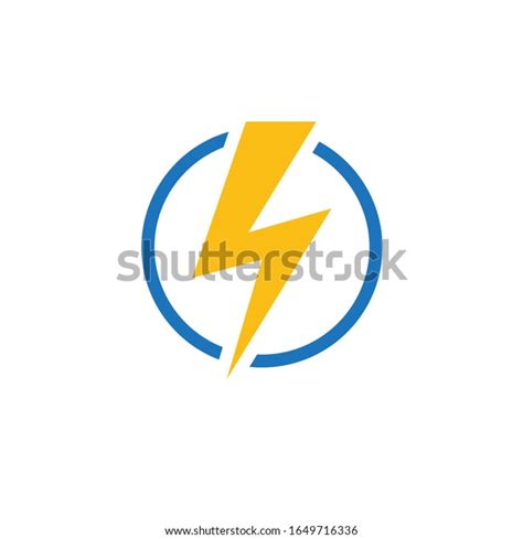 Lightning Electric Power Icon Vector Illustration Stock Vector Royalty