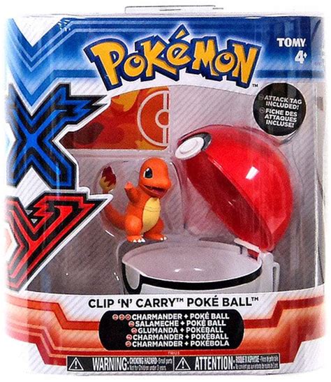 Pokemon Clip N Carry Pokeball Charmander With Poke Ball Figure Set Tomy