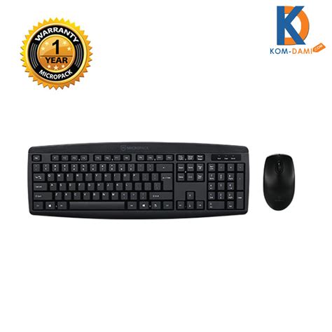 Micropack Km 203w Wireless Mouse Keyboard Combo Black Kom Damicom