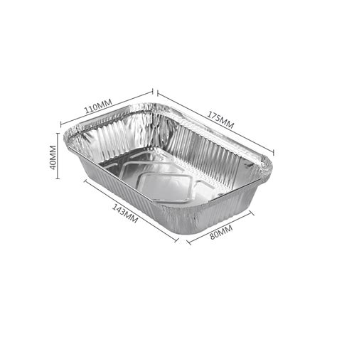 Lunch Food Catering Silver Rectangle Aluminium Foil Container