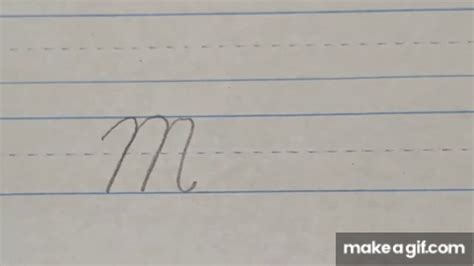 Capital "M" in cursive on Make a GIF