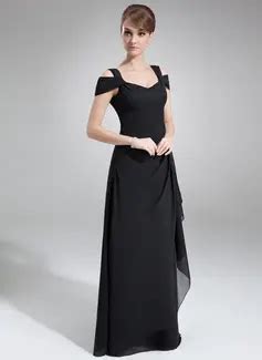 Sheath Column Off The Shoulder Floor Length Chiffon Evening Dress With