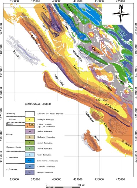 Geological Map Of The Rag E Sefid Structure And The Surrounding Areas