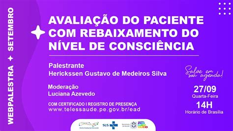 Avaliação do paciente rebaixamento do nível de consciência YouTube