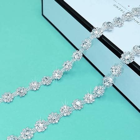 Amazon OIIKI 1 Yard Shiny Crystal Rhinestone Trim Chain Bling S