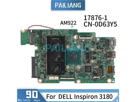 Mainboard For DELL Inspiron 3180 AM922 Laptop Motherboard CN 0D63Y5