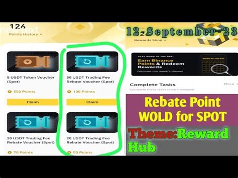 Binance WOLD Reward Rebate Trading Fee Vouchers Radeem 12 9 23 YouTube