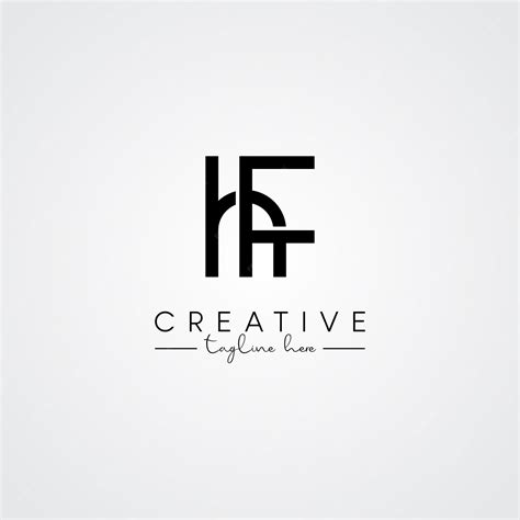Premium Vector | Modern Unique Artistic Letter HF FH Logo Design