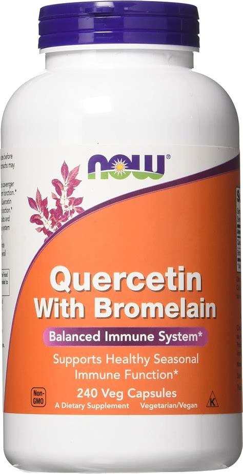 Amazon Now Foods Quercetin With Bromelain Vegetable Capsule