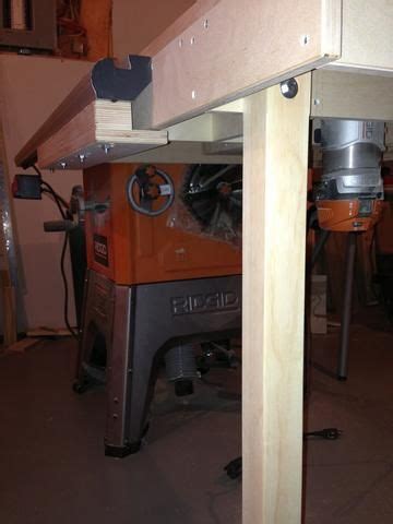 My Ridgid R Table Saw Setup With Homemade Router Table Extension