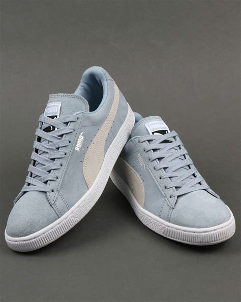 Puma Suede Classic Trainers Sky Bluewhiteshoesarchiveoriginals