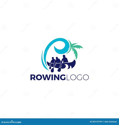 rowing club logo design rowing club vector stock vector illustration