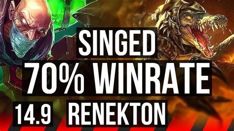 Singed Vs Renekton Top Winrate Solo Kills Euw Diamond