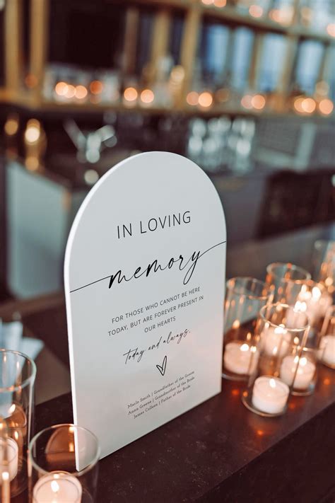 Forever In Our Hearts Wedding Sign Elegant In Loving Memory For Wedding Sign Editable In