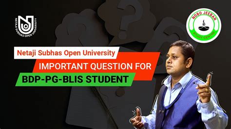 Netaji Subhas Open University Lastst Update For BDP PG BLIS Student