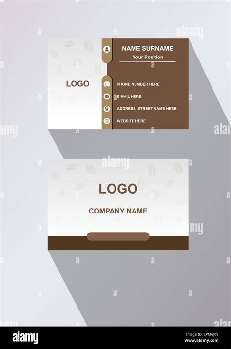 Modern coffee business card template - Vector business card for cafe ...