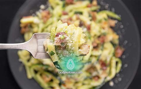 15 Minute Keto Carbonara with Zoodles (Fast+Yummy) | Bodyketosis