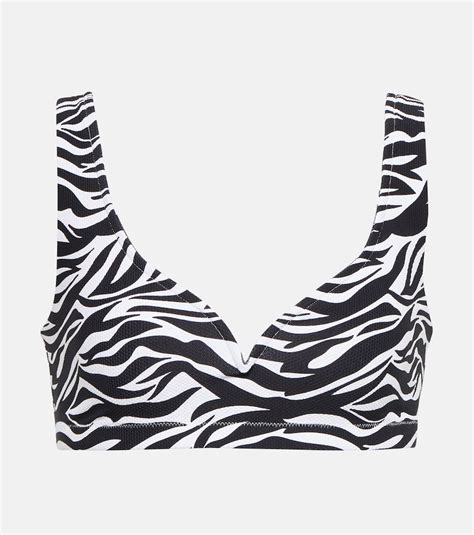 Alexandra Miro Bikini Oberteil Kamala In Zebra Print Black White