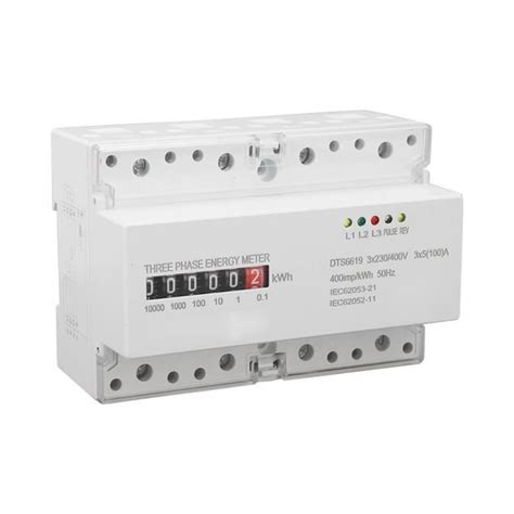 EJ life Compteur KWh Compteur électrique sur Rail Din 35 Mm Compteur