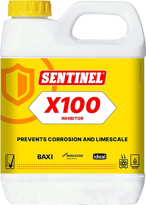 Sentinel X100 Inhibitor 1l Market Leading Heavy Duty Central Heating Inhibitor Protection