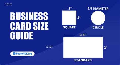 Standard Business Card Size and Dimensions