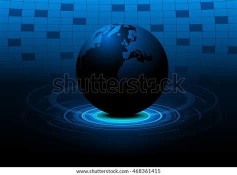 Abstract Technology Globe Background Vector Illustration Stock Vector