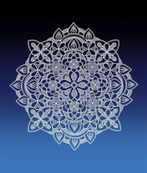 White and blue geometric art