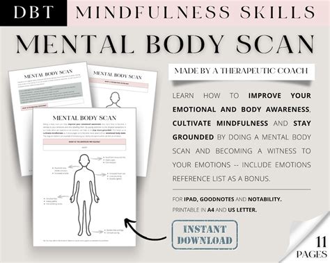 Mental Body Scan Mindfulness Meditation Activity Emotional Regulation