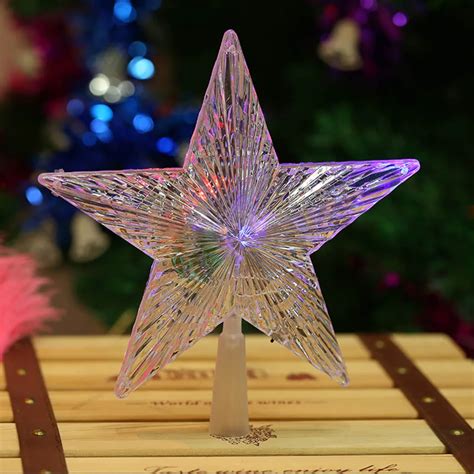 Glowing Christmas Tree Star Wedding lights LED battery lantern festival ...