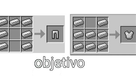 Minecraft objetivos objetivo fazer uma calça e o peitoral de ferro