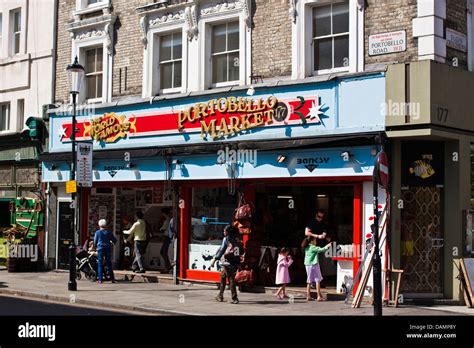 Portobello Road Shops In Notting Hill London Stock Photo Alamy