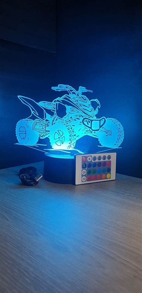 Grav Styl Lampe Led D Quad Cross Veilleuse Illusion Bureau