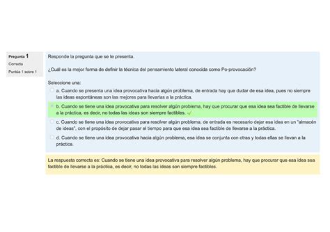 Examen Pensamiento Y Proceso Creativo Creatividad E Innovaci N