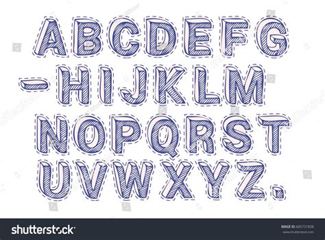 Cut Out Paper Letters Craft Font Stock Vector (Royalty Free) 685731838 ...