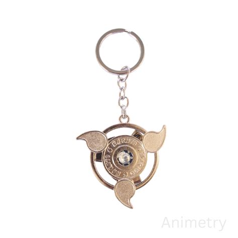 naruto sharingan logo spinner keychain animetry