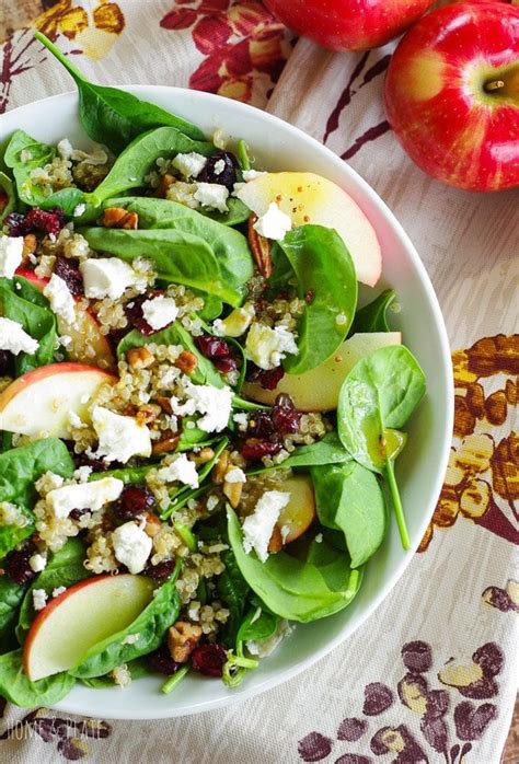 Easy Apple Quinoa Spinach Salad Recipe Recipe Home And Plate