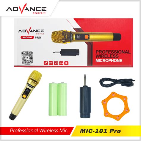 Jual Mic Advance Pro Profesional Microphone Wireless Bisa Dicharger