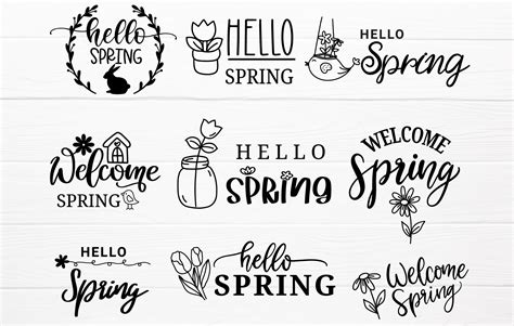 Hello Spring Svg For Cut File Graphic By Artdee2554 · Creative Fabrica