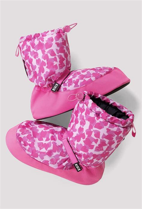 IM009BP Bloch Bootie Pink Hearts Buty Ocieplacze