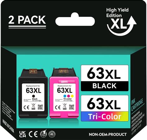 High Yield 63 Blacktri Color Inkcompatible For Hp 63 63xl Ink