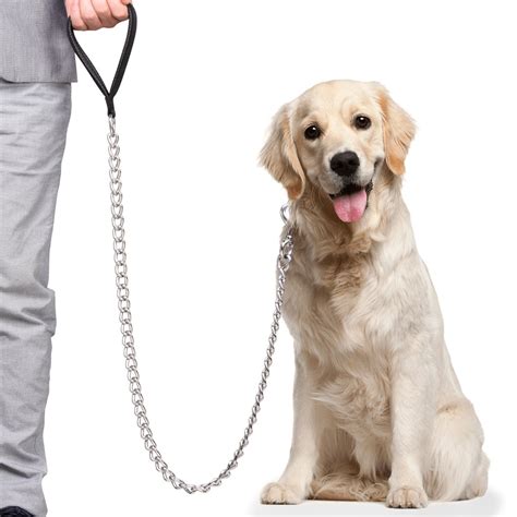 Buy Ctopogo Premium Chain Heavy Duty Dog Leash Soft Padded Leather