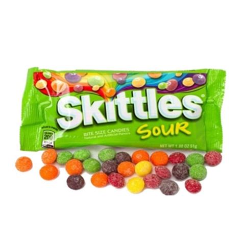 Skittles Usa Sour Fruit Chewy Candy With Sour Powder 51g The Lolly Barn